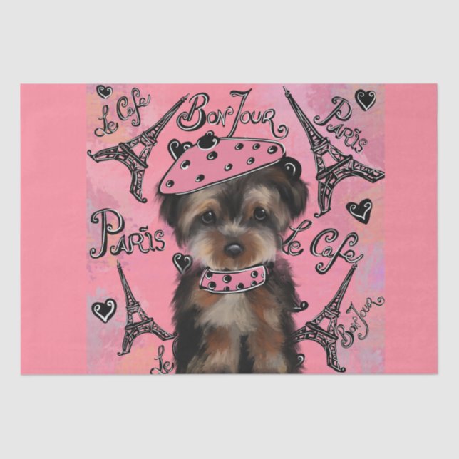 YORKIE POO SEIDENPAPIER (Vorderseite)