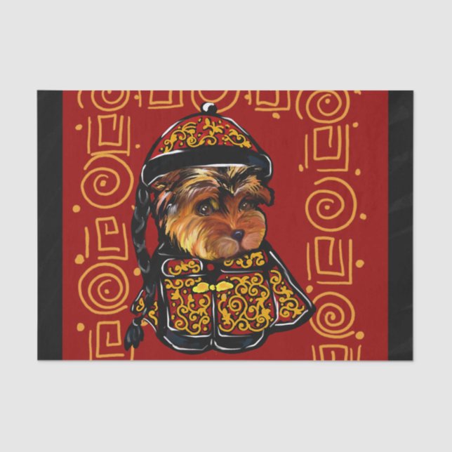 Yorkie Poo Seidenpapier (Vorderseite)