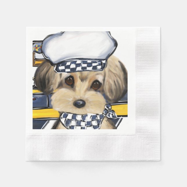 YORKIE POO SERVIETTE (Vorderseite)