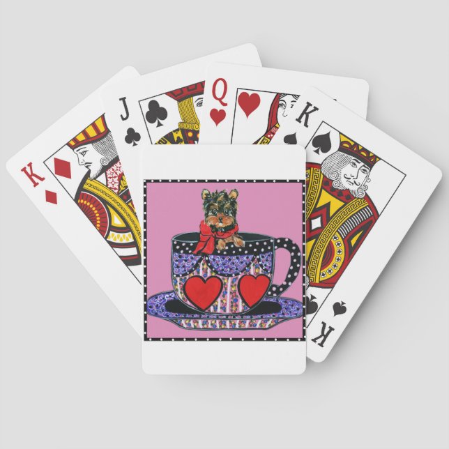 Yorkie Poo Spielkarten (Rückseite)
