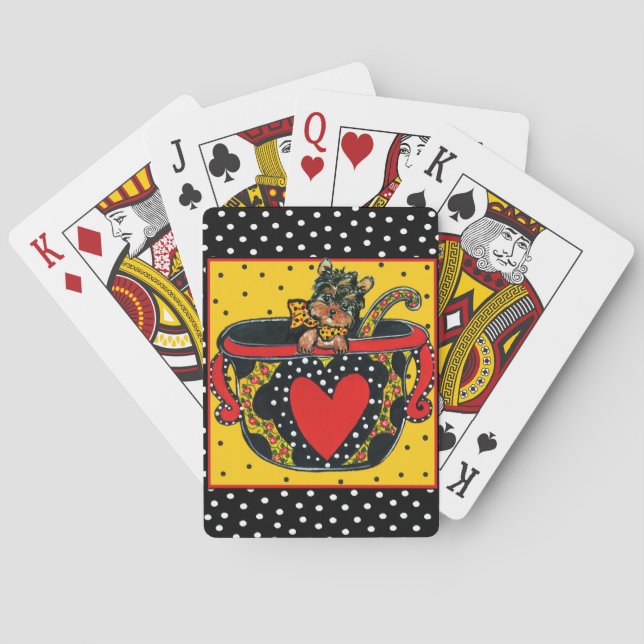 Yorkie Poo Spielkarten (Rückseite)