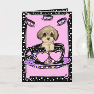 Yorkie Poo Tee Cup Karte