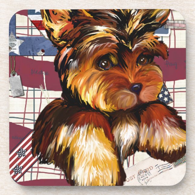 YORKIE POO UNTERSETZER (Vorderseite)