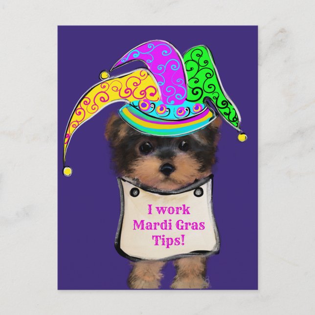 Yorkie Poo y Postkarte (Vorderseite)