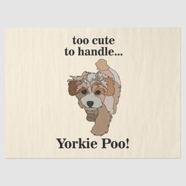 Yorkie Poo Yorkipoo Cute Dog Seidenpapier (Vorderseite)