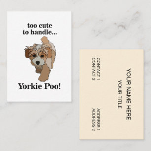 Yorkie Poo Yorkipoo Tierpflege Visitenkarte