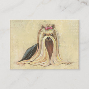 Yorkie Portrait-Malerei Visitenkarte