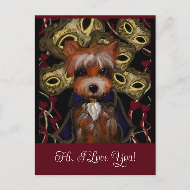 Yorkie Postkarte (Vorderseite)