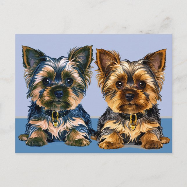 Yorkie Postkarte (Vorderseite)