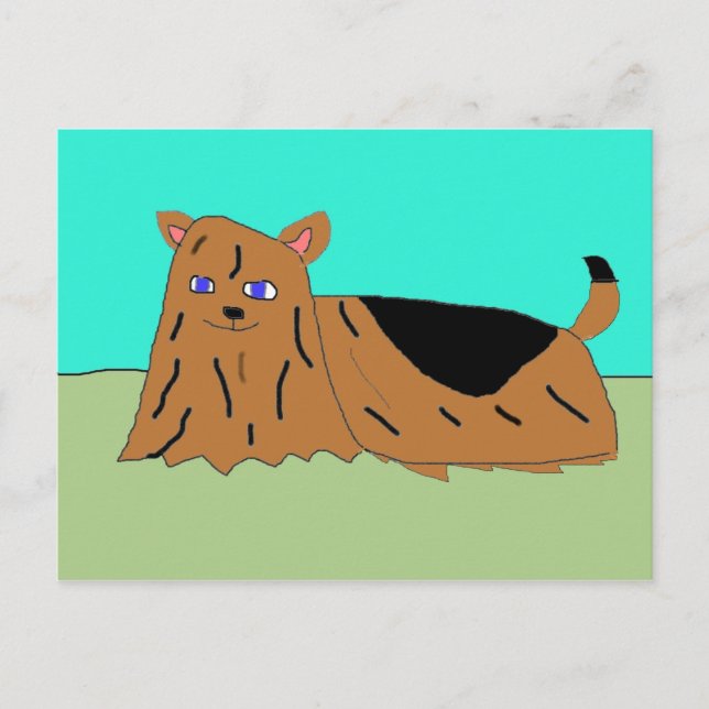 Yorkie Postkarte (Vorderseite)