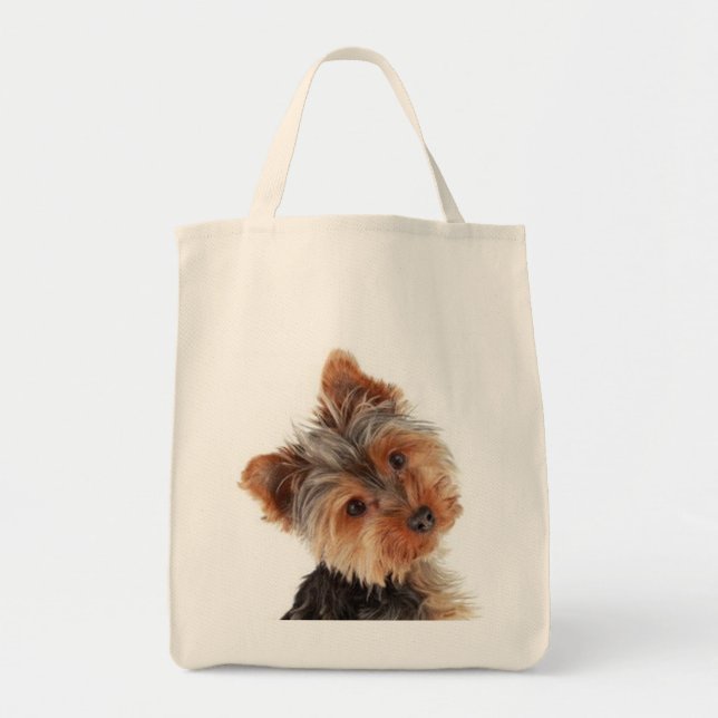 Yorkie Puppy Dog Geschenk Niedlich Yorkshire Terri Tragetasche (Vorne)