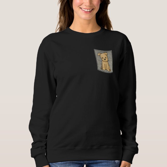 Yorkie Puppy in Pocket Cute Dog Yorkshire Terrier Sweatshirt (Vorderseite)