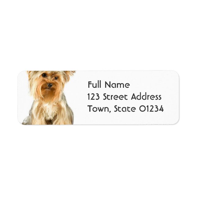 Yorkie Puppy Mailing Labels (Vorne)