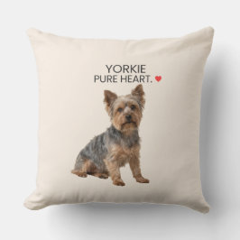 Yorkie Pure Heart Throw Pillow Kissen