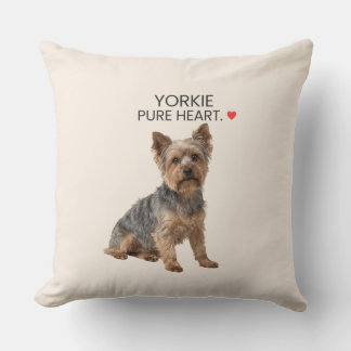 Yorkie Pure Heart Throw Pillow Kissen