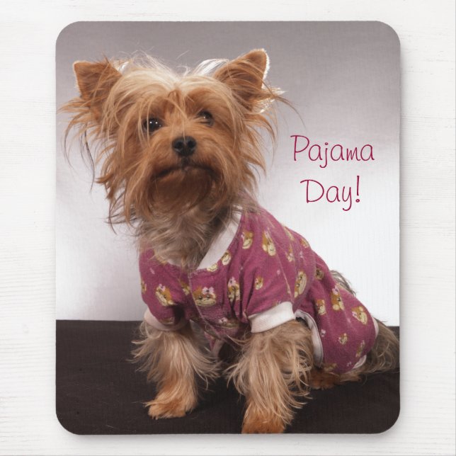 Yorkie Pyjama-Tag Mousepad (Vorne)