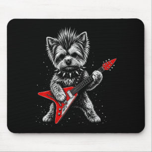 Yorkie Rock Lustiger Terrier Gitarre Hunde-Liebhab Mousepad