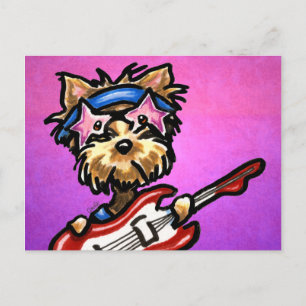 Yorkie Rocker Postkarte