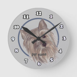 Yorkie Runde Wanduhr