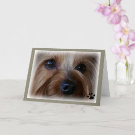 Yorkie Sad Eyes Karte