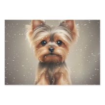 Yorkie Snowy Moment Weihnachten Niedlich