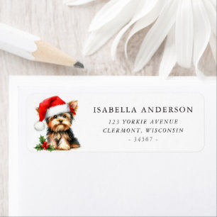 Yorkie Terrier Christmas Rücksendeadresse