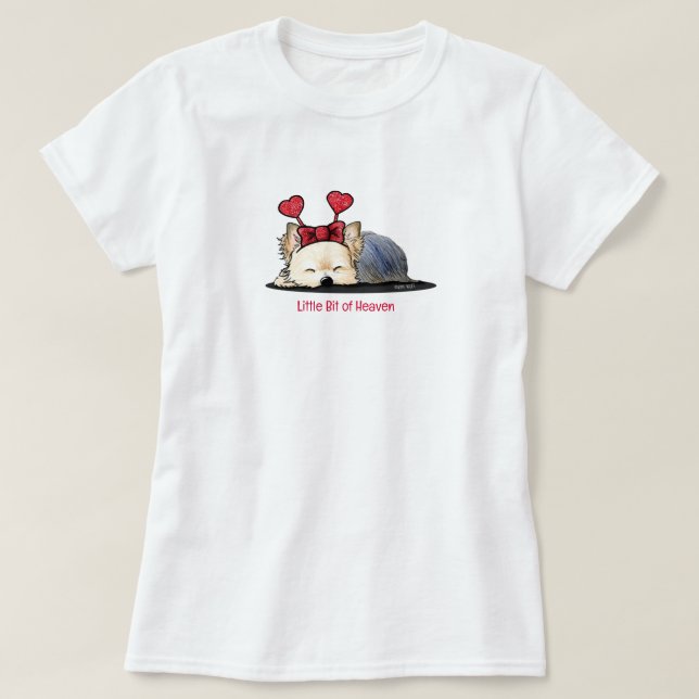 Yorkie Terrier Love Bug T-Shirt (Design vorne)