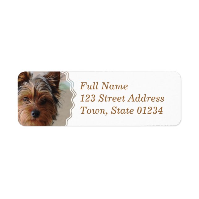 Yorkie Terrier Mailing Label (Vorne)