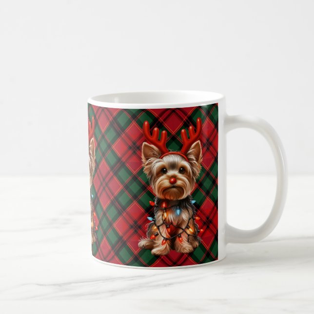 Yorkie The Reindeer Kaffeetasse (Rechts)