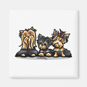 Yorkie Trio Magnet