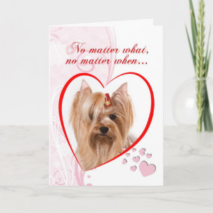 Yorkie Valentinstag Feiertagskarte