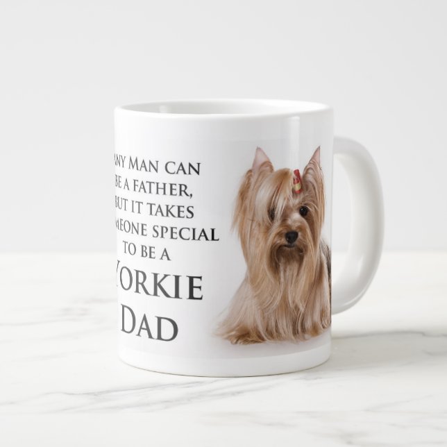 Yorkie Vater Jumbo Tasse (Vorderseite Rechts)