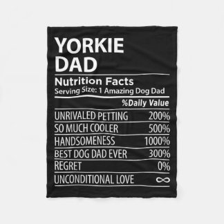 Yorkie-Vater-Ration-Tatsachen Lustiger Yorkie-Hund Fleecedecke