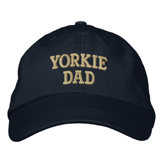Yorkie VATER Yorkshire Terrier Geschenke Bestickte Kappe (Vorderseite)