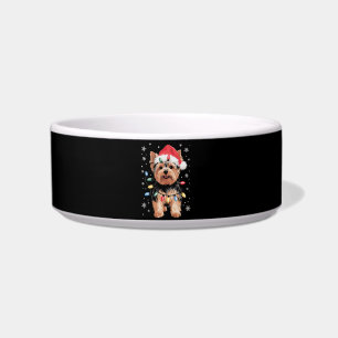 Yorkie Weihnachts Hund Lang Xmas Geschenk Napf