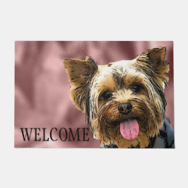 Yorkie Welcome Niedlich Dog Pet Yorkshire Terrier  Fußmatte