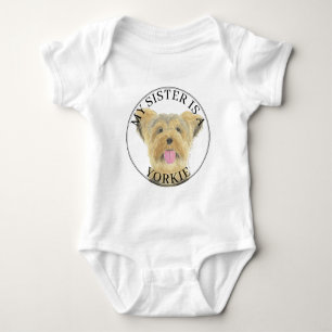 Yorkie Yorkshire Terrier Big Sister Baby Strampler
