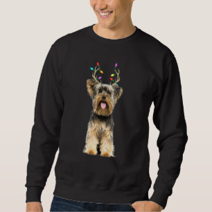 Yorkie Yorkshire Terrier Rentier Weihnachts Hund Sweatshirt