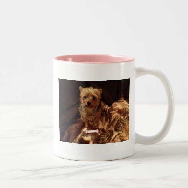 Yorkie Zweifarbige Tasse (Rechts)