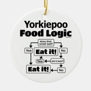 Yorkiepoo Food Logic Keramik Ornament