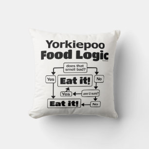 Yorkiepoo Food Logic Kissen