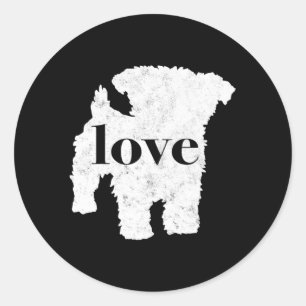Yorkiepoo Liebe Style Runder Aufkleber