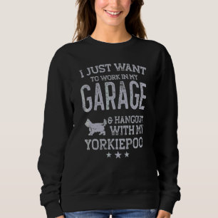 Yorkiepoo-Vater-Autogarage-Treffpunkt Männer Sweatshirt