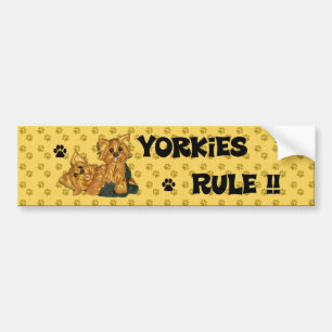 Yorkies Regel!! Autoaufkleber