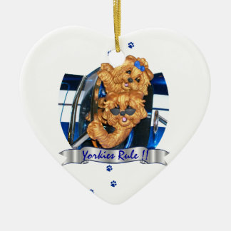 Yorkies Regel!! Kunst-Verzierung ht Yorkshires Keramikornament