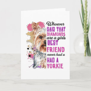 Yorkies sind Girls bester Freund Funny Dog Womens Karte