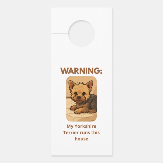 YORKIES TÜR HANGER TÜRANHÄNGER (Vorderseite)