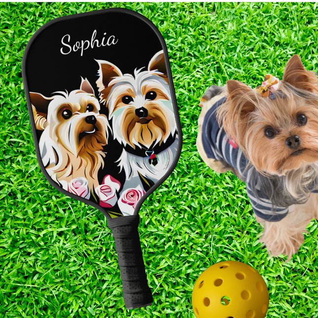 Yorkies und Roses Pickleball Schläger (Von Creator hochgeladen)