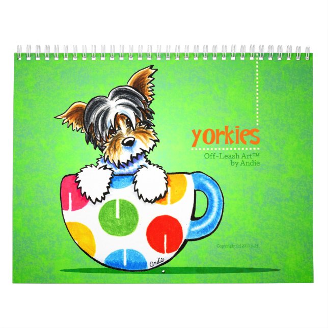 Yorkies Yorkshire Terriers Off-Leash Art™ Vol. 1 Kalender (Titelbild)