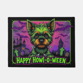 Yorkiestein Happy Howl-o-ween Fußmatte